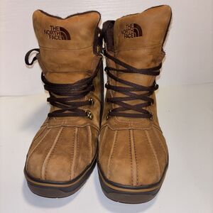 The North Face Hiking Boots Mens size 13 Insulated Brown Lace Up Leather